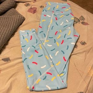 Feed Me Fight Me Donut Sprinkle Leggings